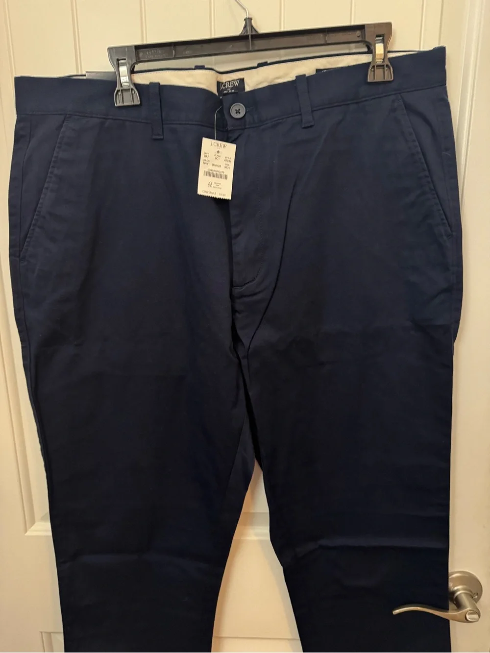 NWT J.Crew Flex Athletic Slim Chino Pants Navy 36x34 Stretch Men’s B